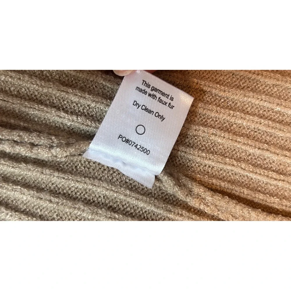 Show Me Your Mumu Lombardi Long Cardi Taupe Faux Fur Duster Cardigan NEW